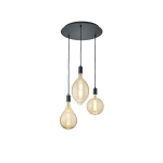 ΦΩΤΙΣΤΙΚΟ ΚΡΕΜΑΣΤΟ ΜΑΥΡΟ   TRIO  LIGHTING
