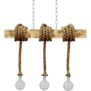Φωτιστικό σχοινί - ξύλινη ράγα MR-10x10 3/L ROPE