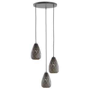 ΦΩΤΙΣΤΙΚΟ ΚΡΕΜΑΣΤΟ ΑΝΘΡΑΚΙ TRIO  LIGHTING