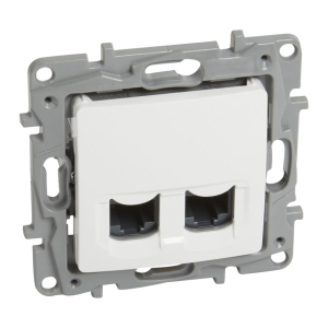 ΠΡΙΖΑ ΔΙΠΛΗ  RJ45 CAT6 ΛΕΥΚΗ  LEGRAND