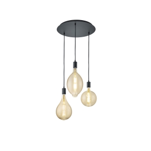 ΦΩΤΙΣΤΙΚΟ ΚΡΕΜΑΣΤΟ ΜΑΥΡΟ   TRIO  LIGHTING
