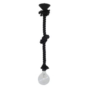 Κρεμαστό φωτιστικό E/27K ROPE BLACK