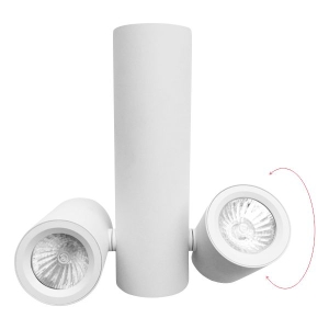 SPOT ΟΡΟΦΗΣ  LED 2Χ7W ΑΛ/ΝΙΟ ΛΕΥΚΟ