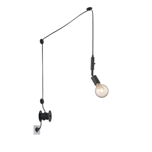 ΦΩΤΙΣΤΙΚΟ ΚΡΕΜΑΣΤΟ ΠΡΙΖΑΣ ΜΑΥΡΟ  TRIO  LIGHTING