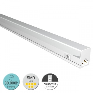 ΓΡΑΜΜΙΚΟ  LED 18W 4000Κ ΑΛ/ΝΙΟ ΛΕΥΚΟ